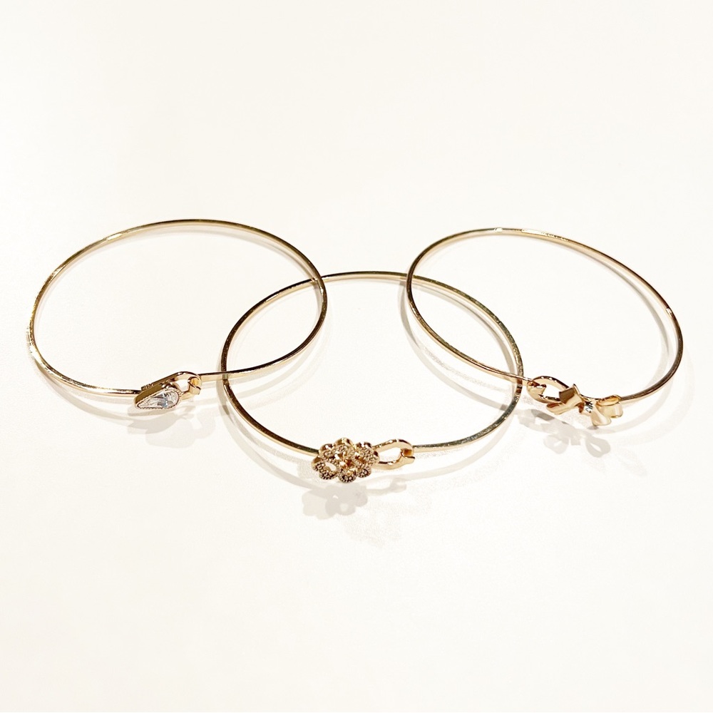 3 LC Lauren Conrad Delicate Bangle Bracelets
